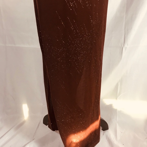Warm Brown Glitter Gown - Picture 3 of 5